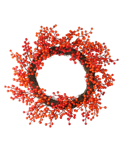 Northlight Artificial Berry Artificial Thanksgiving Wreath Unlit, 18" In Red