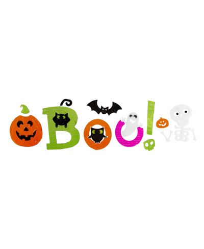 Northlight Boo Halloween Gel 7 Piece Window Clings Set In Green
