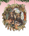 Designocracy Simple Joys Black Bear Cubs Bees Holiday Ornaments, Set Of 2 In Multi Color
