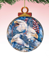 Designocracy Allegiance Holiday Ornaments, Set Of 2 In Multi Color