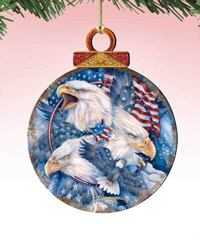 Designocracy Allegiance Holiday Ornaments, Set Of 2 In Multi Color
