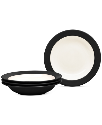 NORITAKE COLORWAVE PASTA/RIM SOUP BOWLS 20 OZ, SET OF 4