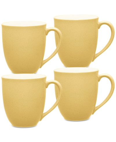 Noritake Colorwave Mugs 12-oz, Set Of 4 In Mustard