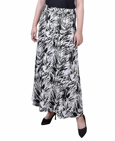 Ny Collection Plus Size Maxi Length Skirt In Black Zebraduo