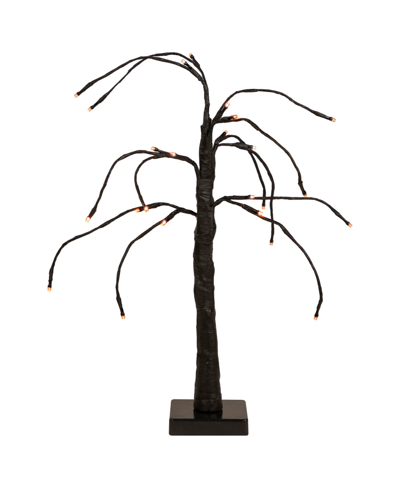 Northlight Led Lighted Weeping Halloween Twig Tree With Orange Lights, 24"