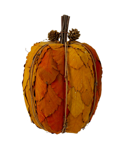 Northlight Fall Harvest Tabletop Pumpkin, 9.75" In Orange