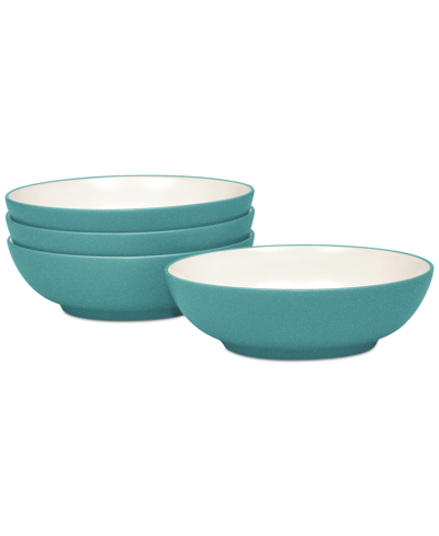 Noritake Colorwave Soup/cereal Bowls 22 Oz, Set Of 4 In Turquoise