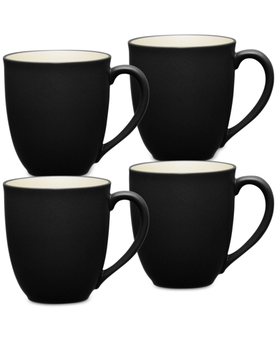 Noritake Colorwave Mugs 12-oz, Set Of 4 In Graphite