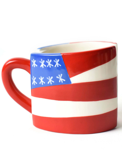 Happy Everything By Laura Johnson Flag Shaped Mug 16 oz In Red