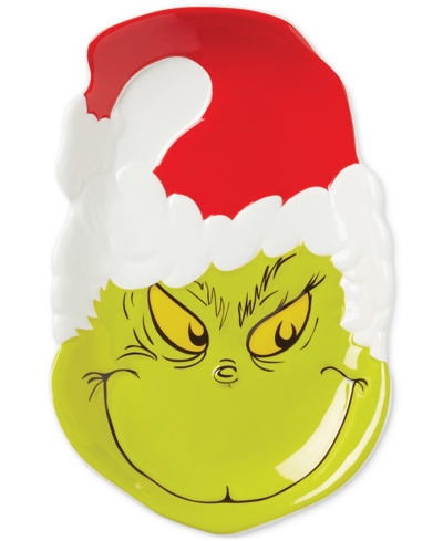 Lenox Merry Grinchmas Candy Dish In Green And Ivory