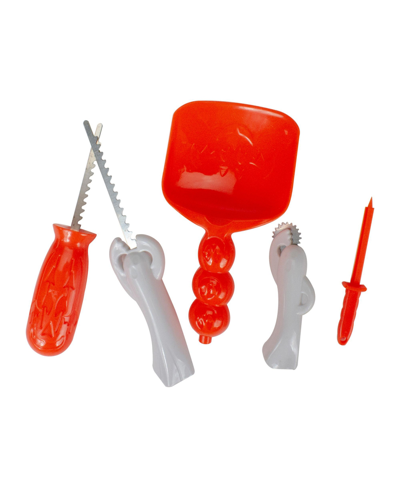 Northlight Pumpkin 5 Piece Carving Set, 11" In Orange