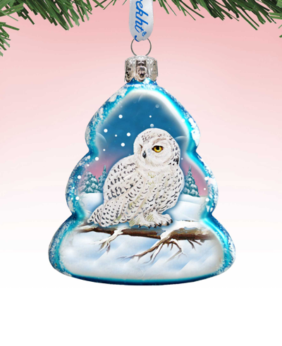 Designocracy Owl Mercury Holiday Ornament In Multi Color