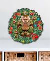 Designocracy Nutcracker's Wreath Gift Holiday Outdoor Decor Large Ornament In Multi Color