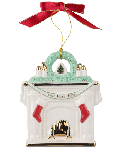 Spode Our First Home Fireplace Ornament 2022 In Green