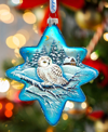 G.DEBREKHT WHITE OWL NORTH STAR HOLIDAY ORNAMENT