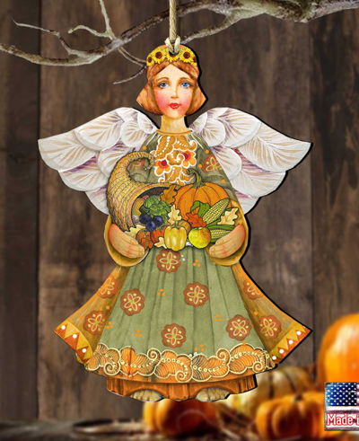 Designocracy Angel Holiday Ornaments, Set Of 2 In Multi Color