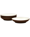 Noritake Colorwave Coupe Pasta Bowls 35-oz, Set Of 4 In Chocolate