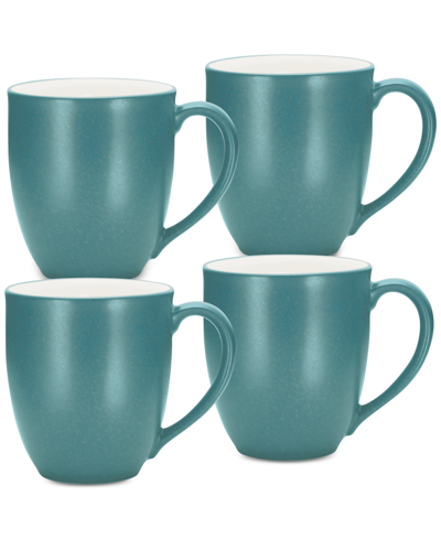 Noritake Colorwave Mugs 12-oz, Set Of 4 In Turquoise