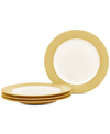 Noritake Colorwave Rim Salad Plates, Set Of 4 In Mustard