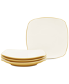 Noritake Colorwave Square Dinner Plates, Set Of 4 In Mustard