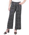 NY COLLECTION PETITE CROPPED PULL ON PANTS WITH SASH