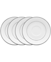 Noritake Spectrum Set Of 4 Saucers, Service For 4 In White