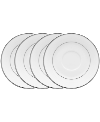 Noritake Spectrum Set Of 4 Saucers, Service For 4 In White