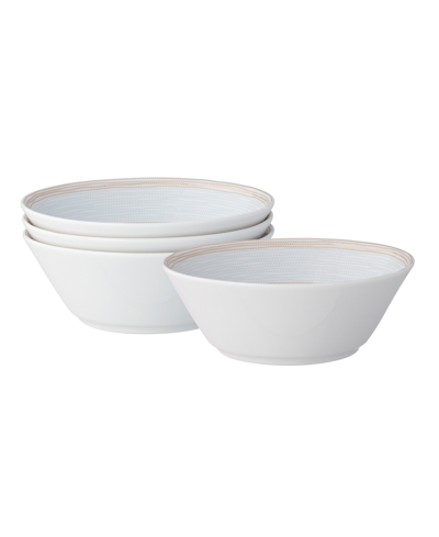Noritake Linen Road Set Of 4 Fruit Bowls, Service For 4 In Gray