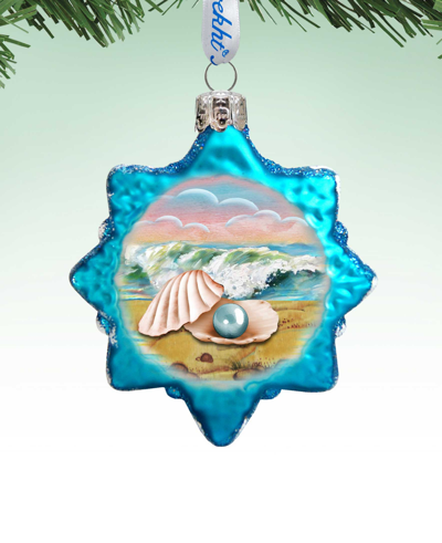 Designocracy Pearl Shell Mercury Holiday Ornament In Multi Color