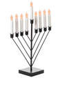 VINTIQUEWISE 9 BRANCH ELECTRIC CHABAD JUDAIC CHANUKAH MENORAH WITH LED CANDLE DESIGN CANDLESTICK