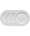NORITAKE LINEN ROAD SET OF 4 BREAD BUTTER AND APPETIZER PLATES, SERVICE FOR 4