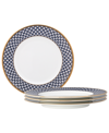 Noritake Blueshire Set Of 4 Salad Plates, Service For 4 In White Blue