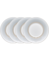 NORITAKE LINEN ROAD SET OF 4 SAUCERS, SERVICE FOR 4