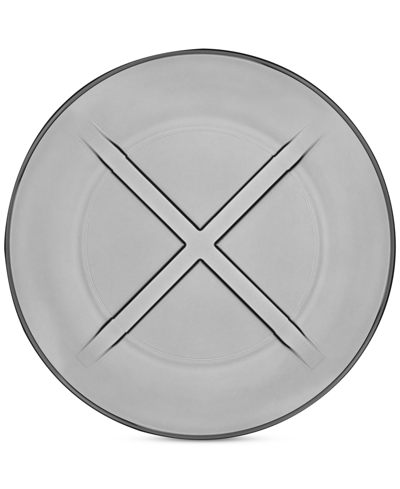 Kosta Boda Bruk Salad Plate In Smoke Grey