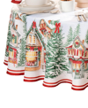 ELRENE STORYBOOK CHRISTMAS VILLAGE HOLIDAY TABLECLOTH, 70" X 70"