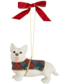 SPODE CHRISTMAS TREE TARTAN CORGI ORNAMENT