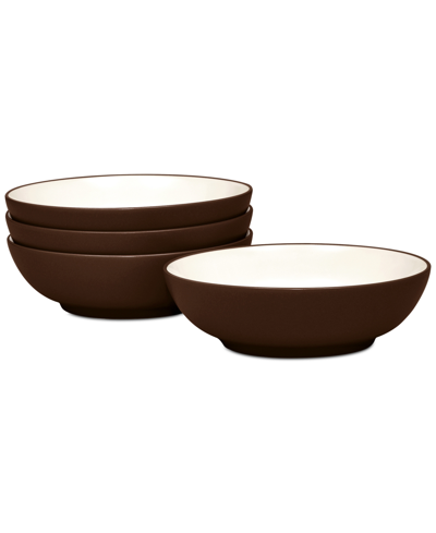Noritake Colorwave Soup/cereal Bowls 22 Oz, Set Of 4 In Chocolate