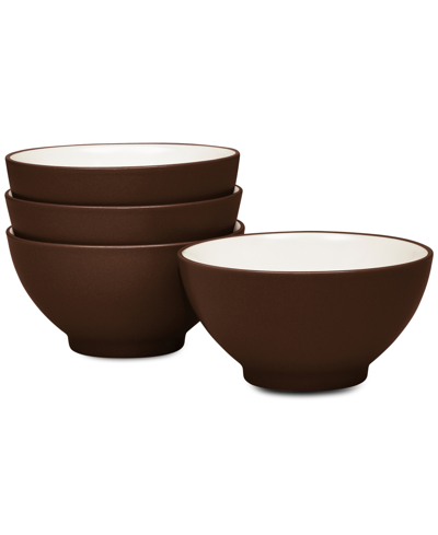 Noritake Colorwave Rice Bowls, Set Of 4 In Chocolate