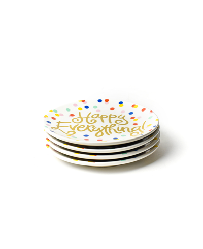 Happy Everything By Laura Johnson Happy Dot Salad Plate, Set Of 4 In Multi