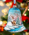 G.debrekht Winter Deer Bell Holiday Ornament In Multi Color