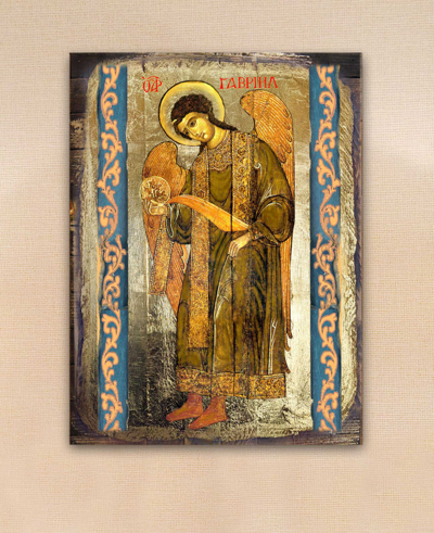 G.debrekht Saint Gabriel The Archangel Holiday Religious Monastery Icons In Multi Color