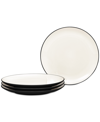 Noritake Colorwave Coupe Dinner Plates, Set Of 4 In Graphite