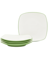 Noritake Colorwave Square Dinner Plates, Set Of 4 In Apple