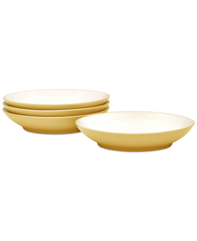 Noritake Colorwave Coupe Pasta Bowls 35-oz, Set Of 4 In Mustard