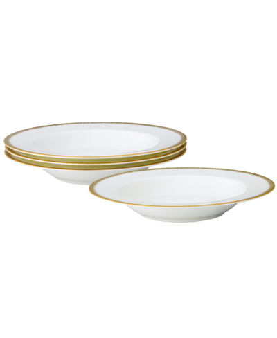 Noritake Haku Set Of 4 Soup Bowls, Service For 4 In White