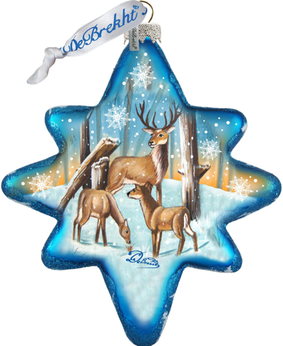 G.debrekht Reindeer North Star Holiday Ornament In Multi Color