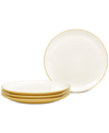 Noritake Colorwave Coupe Dinner Plates, Set Of 4 In Mustard