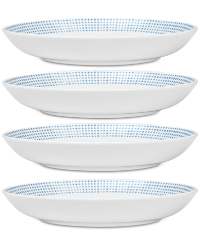 Noritake Hammock "dots" Dinner Bowls, Set Of 4 In Blue