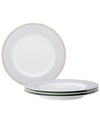 NORITAKE LINEN ROAD SET OF 4 DINNER PLATES, SERVICE FOR 4