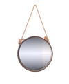 VINTIQUEWISE GALVANIZED FRAMED ROUND WALL MIRROR WITH ROPE